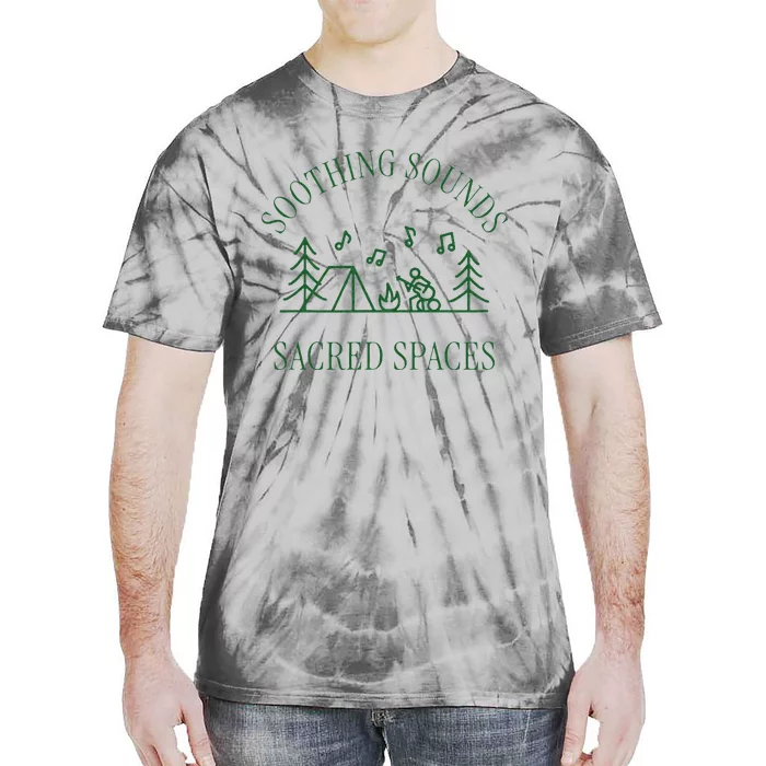 Soothing Sounds Sacred Spaces Sound Therapy Healing Camping Tie-Dye T-Shirt