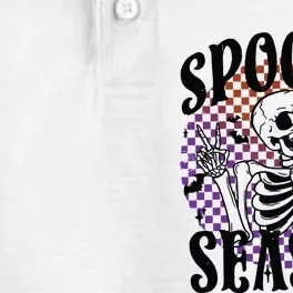 Spooky Season Skeleton Retro Halloween Dry Zone Grid Performance Polo