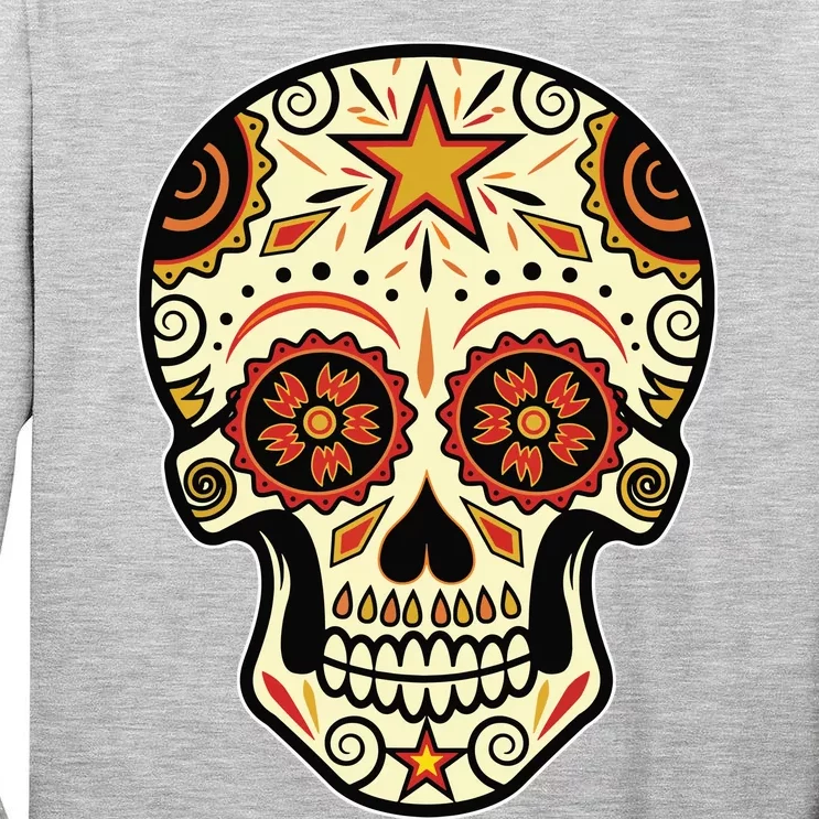 Sugar Skull Spanish Day Of Dead Dia De Los Muertos Tall Long Sleeve T-Shirt