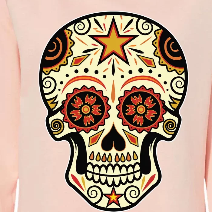 Sugar Skull Spanish Day Of Dead Dia De Los Muertos Womens California Wash Sweatshirt