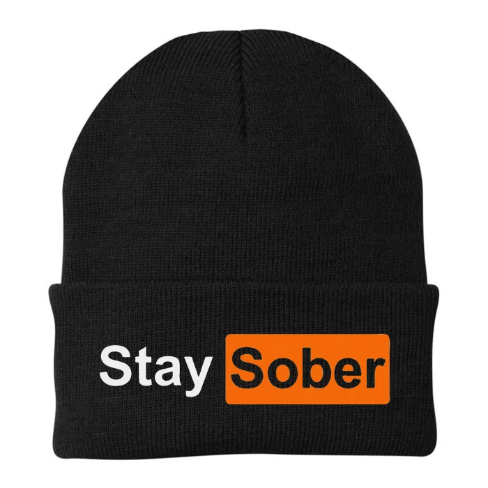 Stay Sober Simple And Inspirational Design Knit Cap Winter Beanie