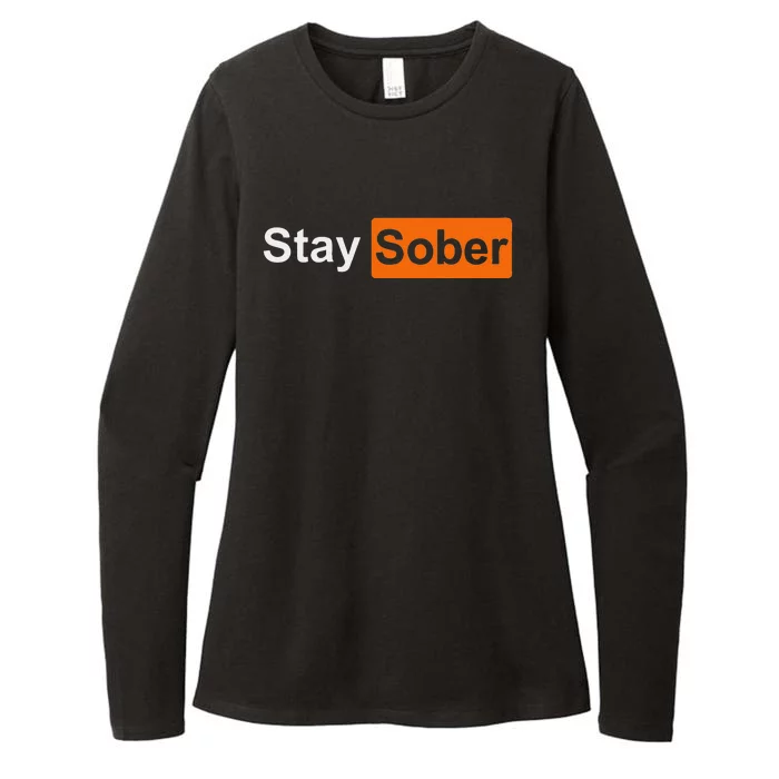 Stay Sober Simple And Inspirational Design Womens CVC Long Sleeve Shirt