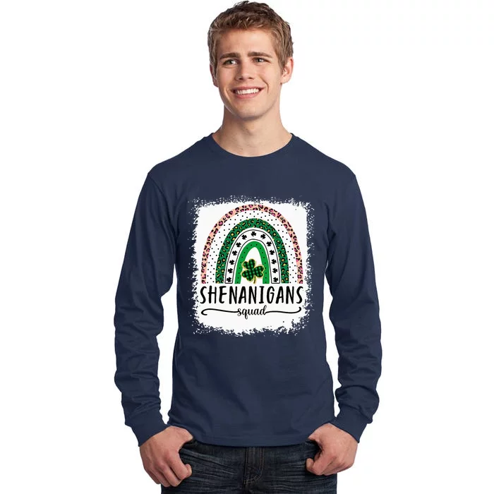 Shenanigans Squad St Patrick's Day Rainbow Shamrock Tall Long Sleeve T-Shirt