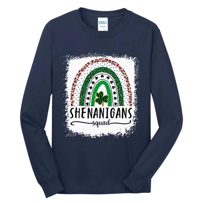 Shenanigans Squad St Patrick's Day Rainbow Shamrock Tall Long Sleeve T-Shirt