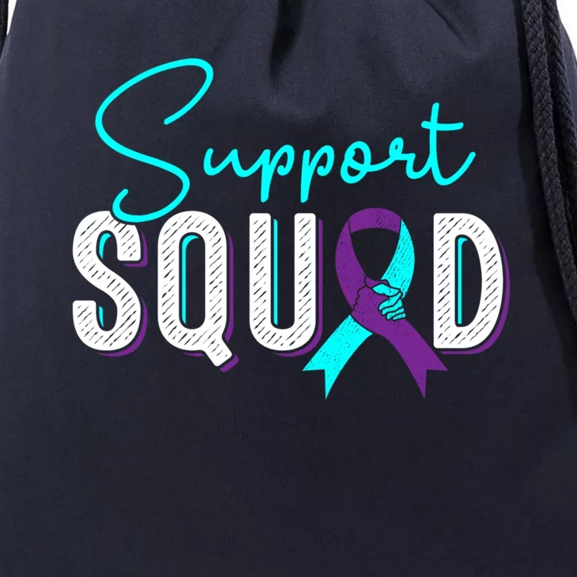 Support Squad Support Suicide Prevention Awareness Gift Drawstring Bag