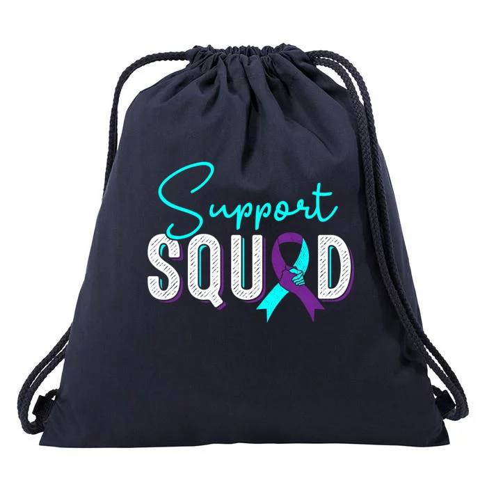 Support Squad Support Suicide Prevention Awareness Gift Drawstring Bag