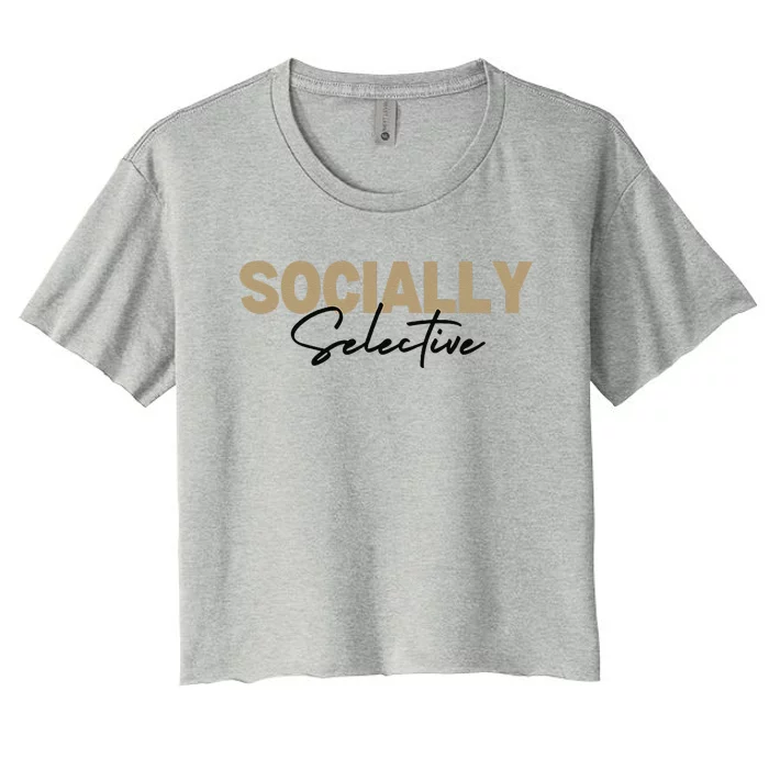 Socially Selective Women's Crop Top Tee