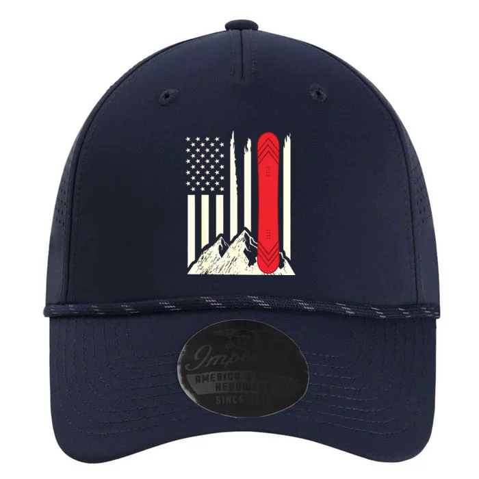 Snowboarding Skiing Snowboard American Flag Snowboarder Performance The Dyno Cap