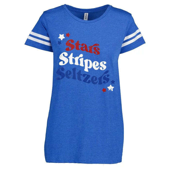 Stars Stripes Seltzers Enza Ladies Jersey Football T-Shirt