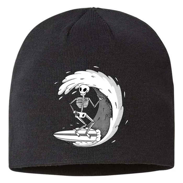 Surfing Skeleton 8 1/2in Sustainable Knit Beanie