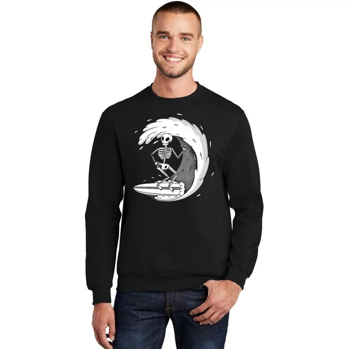 Surfing Skeleton Tall Sweatshirt