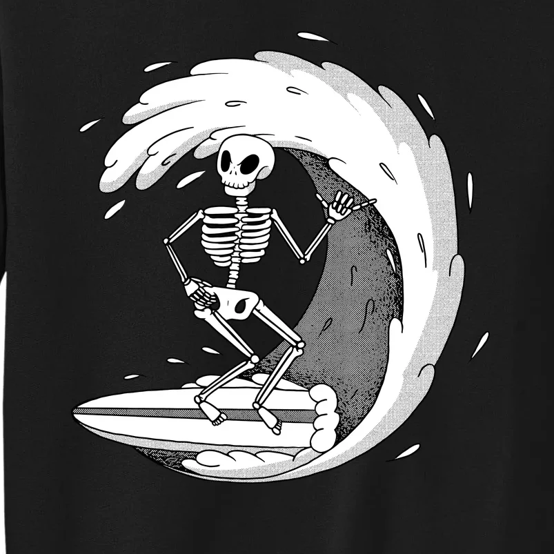 Surfing Skeleton Tall Sweatshirt