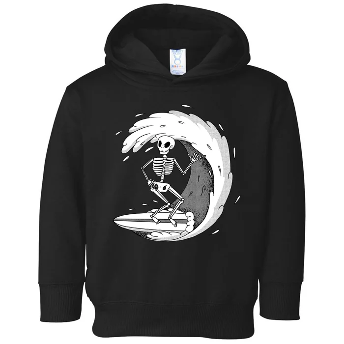 Surfing Skeleton Toddler Hoodie