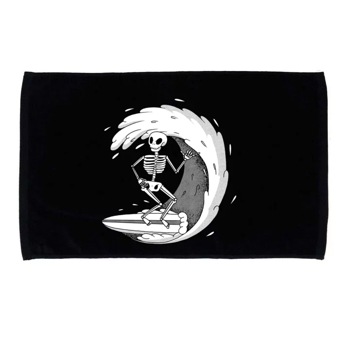 Surfing Skeleton Microfiber Hand Towel