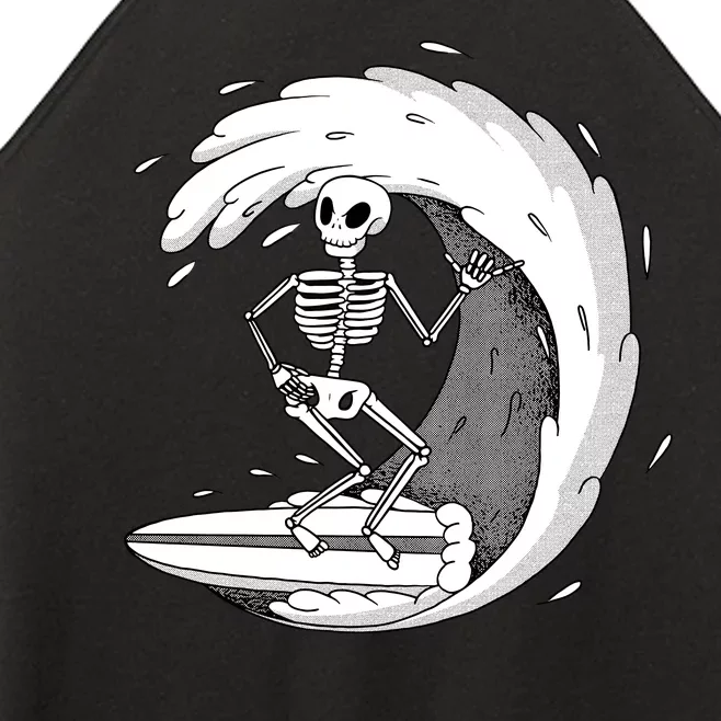 Surfing Skeleton Women’s Perfect Tri Rocker Tank