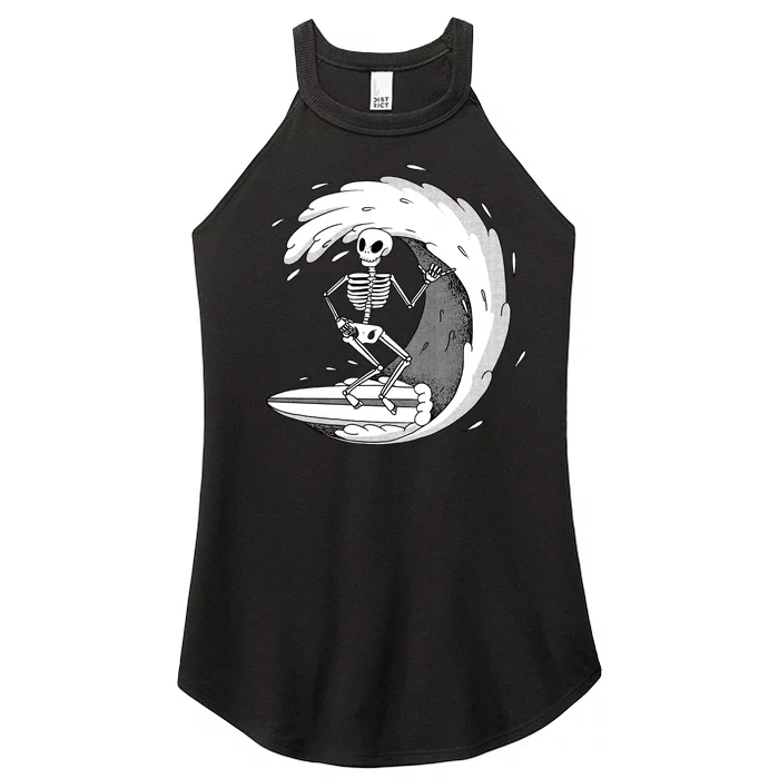 Surfing Skeleton Women’s Perfect Tri Rocker Tank