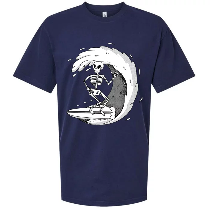 Surfing Skeleton Sueded Cloud Jersey T-Shirt