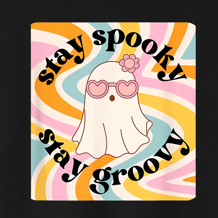 Stay Spooky Stay Groovy Halloween Women's Crop Top Tee