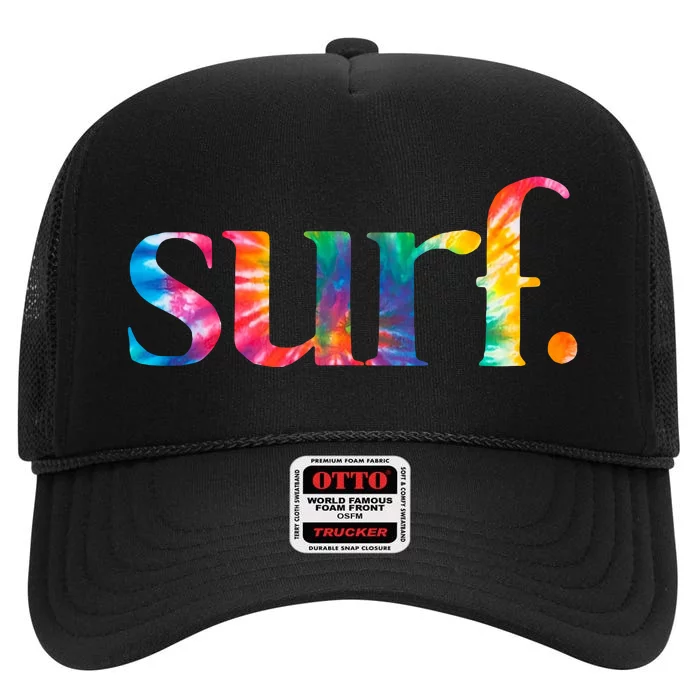 Surf Summer Surfing Rainbow High Crown Mesh Trucker Hat