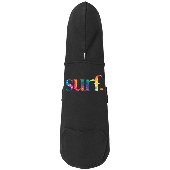 Surf Summer Surfing Rainbow Doggie 3-End Fleece Hoodie