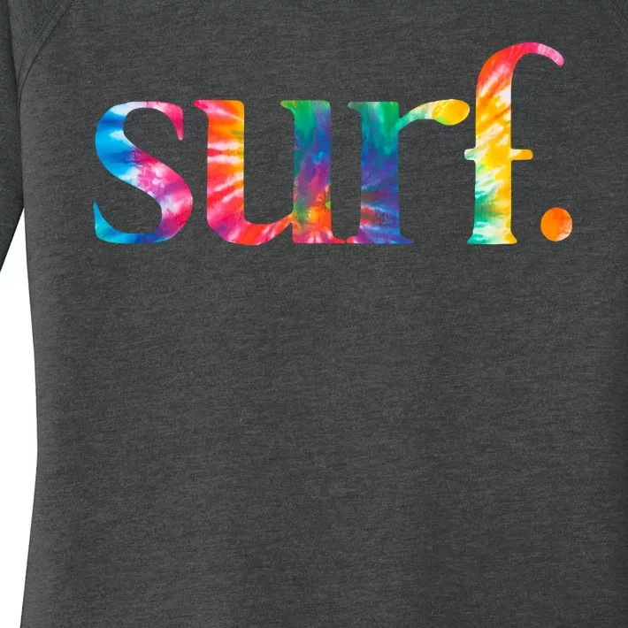 Surf Summer Surfing Rainbow Women's Perfect Tri Tunic Long Sleeve Shirt