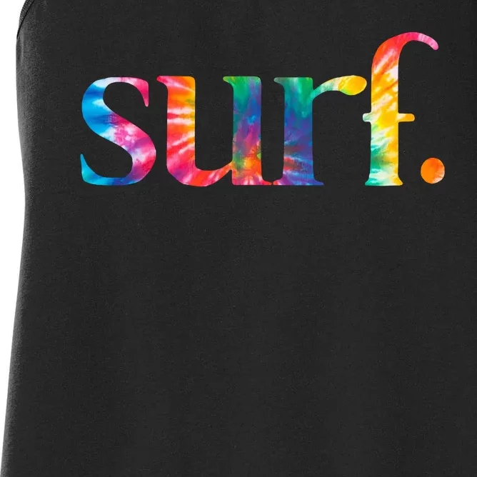 Surf Summer Surfing Rainbow Women's Racerback Tank