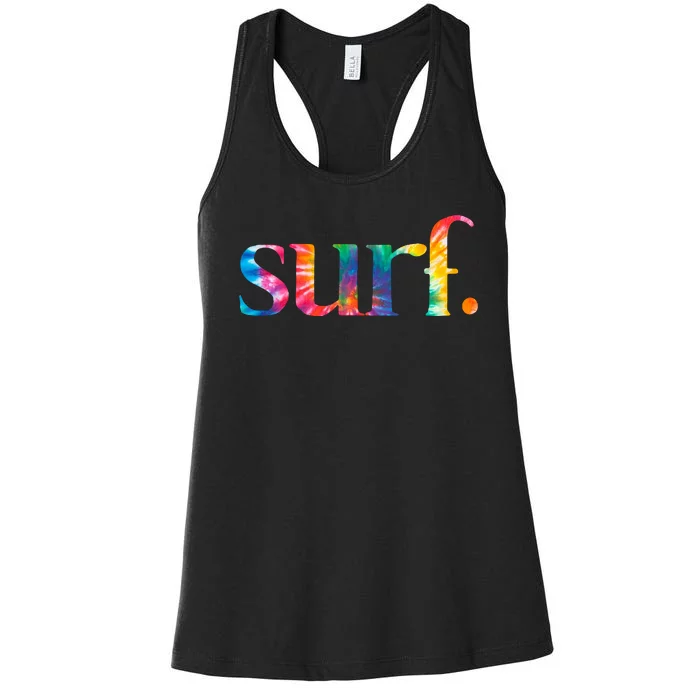 Surf Summer Surfing Rainbow Women's Racerback Tank