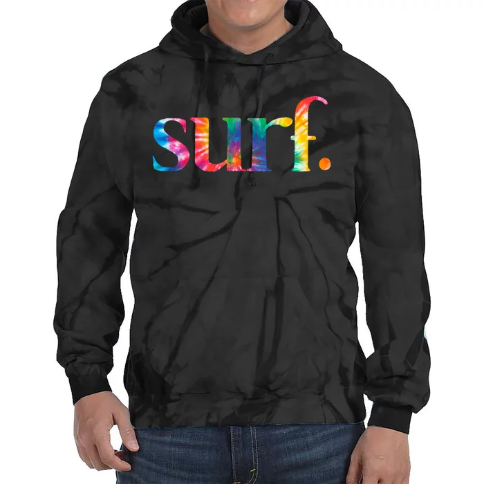 Surf Summer Surfing Rainbow Tie Dye Hoodie