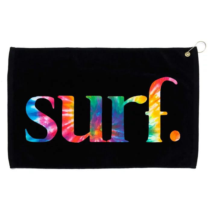 Surf Summer Surfing Rainbow Grommeted Golf Towel