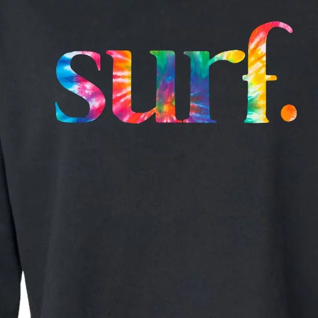 Surf Summer Surfing Rainbow Cropped Pullover Crew