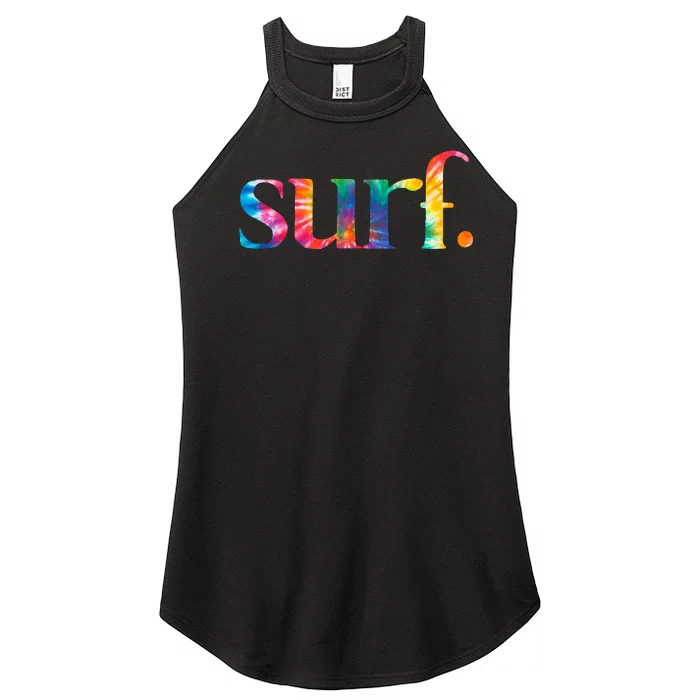 Surf Summer Surfing Rainbow Women’s Perfect Tri Rocker Tank