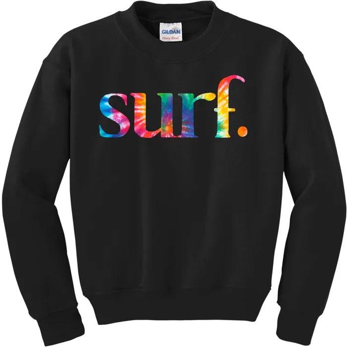 Surf Summer Surfing Rainbow Kids Sweatshirt