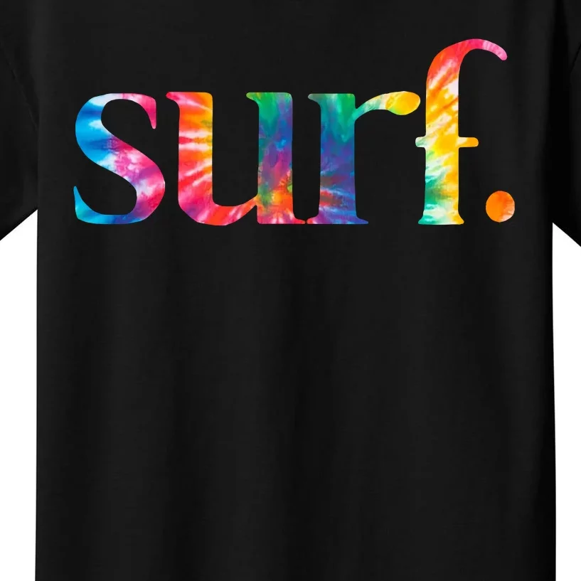 Surf Summer Surfing Rainbow Kids T-Shirt