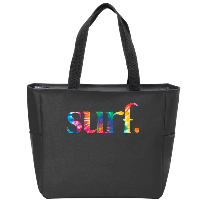 Surf Summer Surfing Rainbow Zip Tote Bag