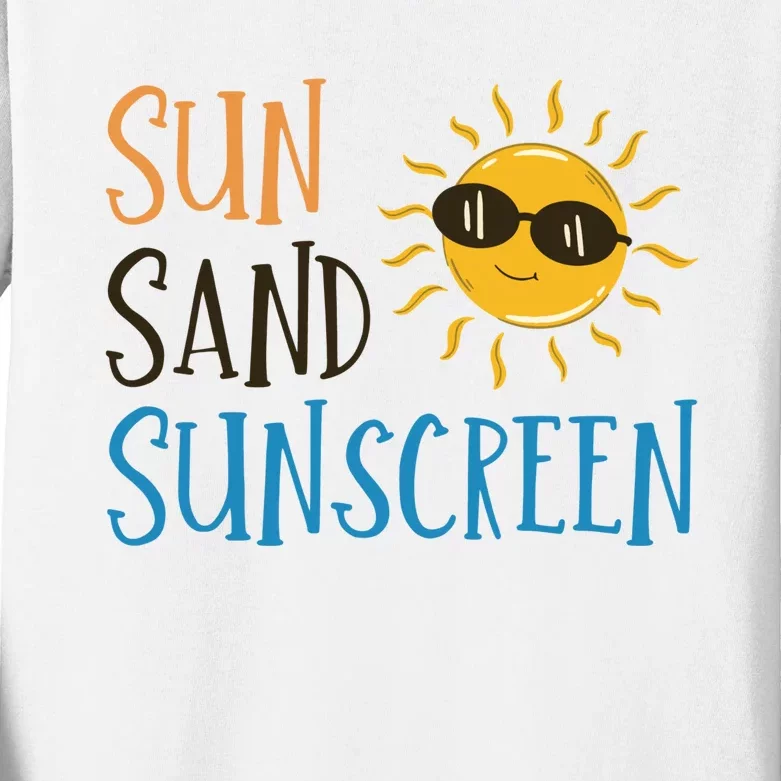 Sun Sand Sunscreen Kids Long Sleeve Shirt