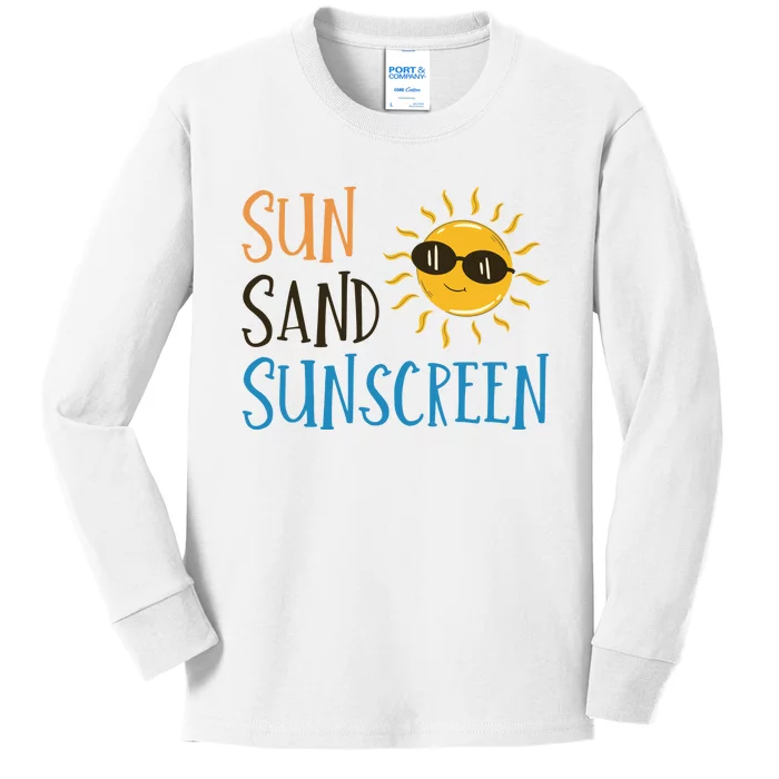 Sun Sand Sunscreen Kids Long Sleeve Shirt