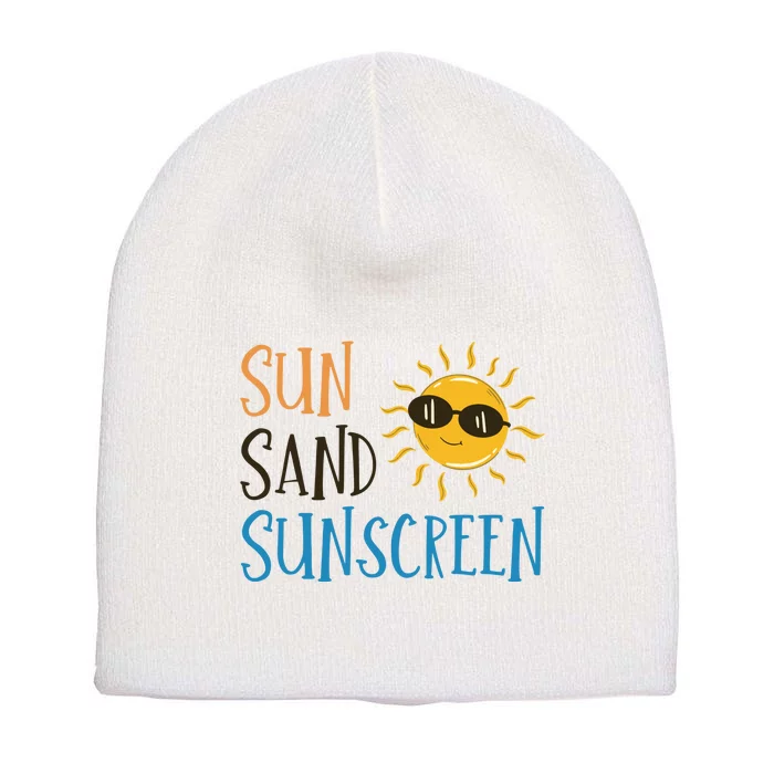 Sun Sand Sunscreen Short Acrylic Beanie