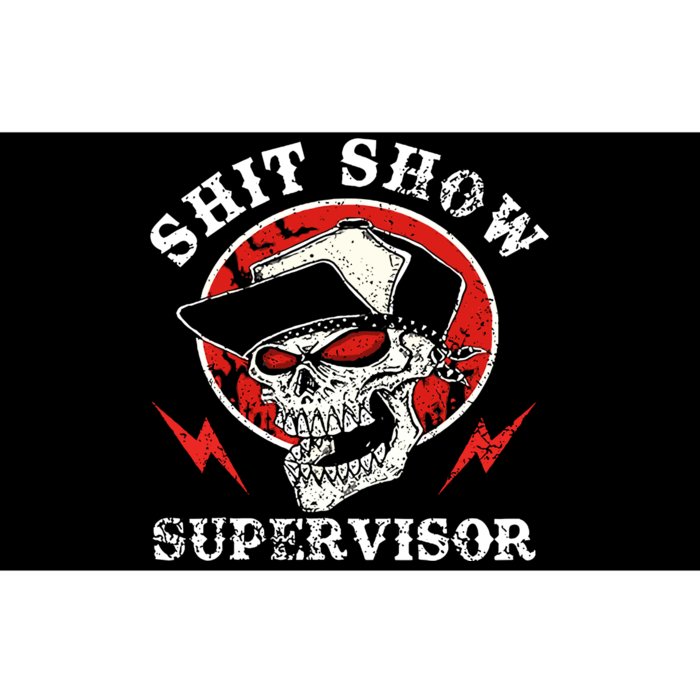 Shit Show Supervisor Skull Bumper Sticker