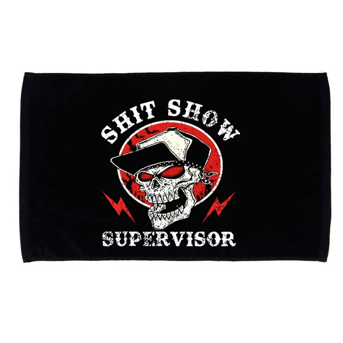 Shit Show Supervisor Skull Microfiber Hand Towel