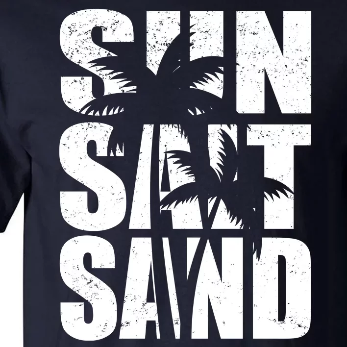 Sun Salt Sand Palm Trees Summer Break Tall T-Shirt