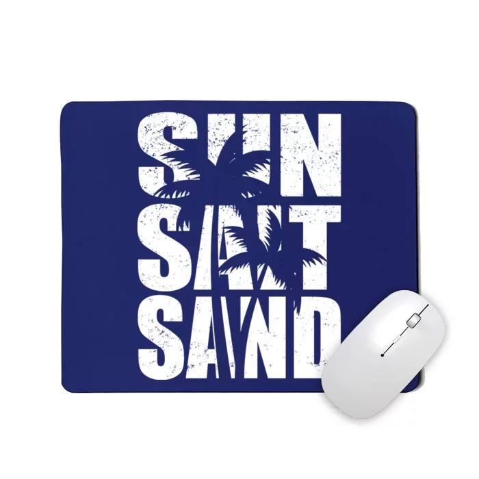 Sun Salt Sand Palm Trees Summer Break Mousepad