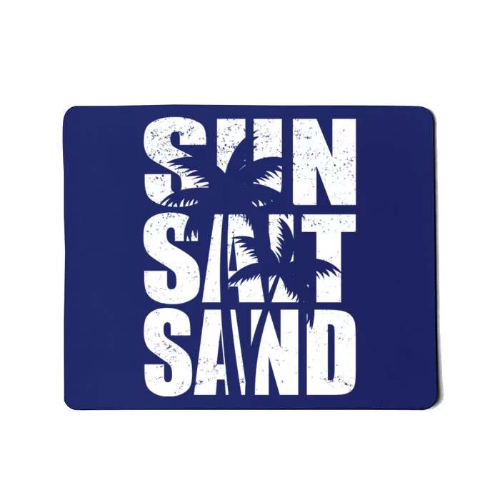 Sun Salt Sand Palm Trees Summer Break Mousepad