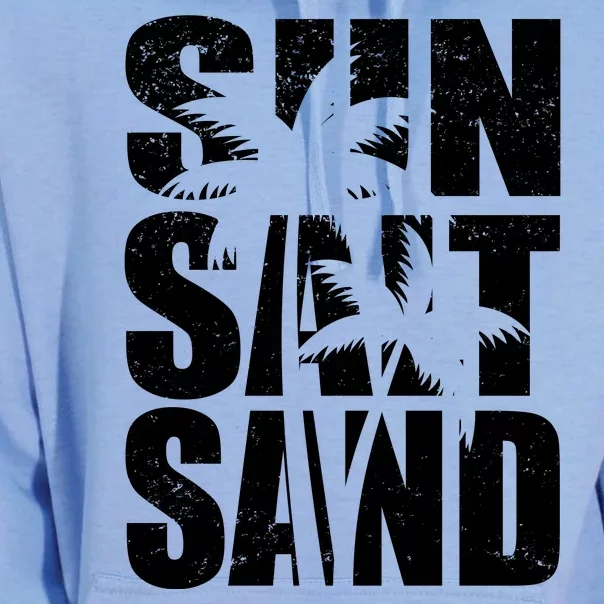 Sun Salt Sand Palm Trees Summer Break Unisex Surf Hoodie