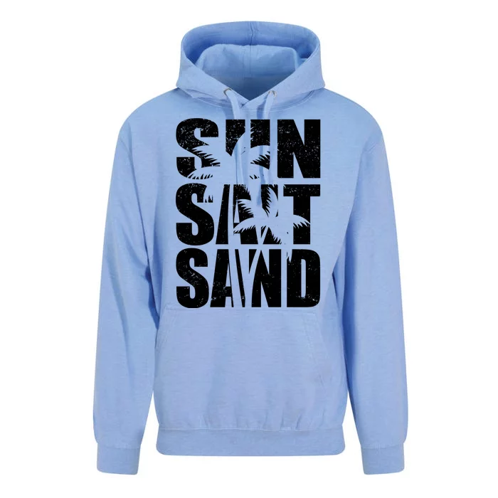 Sun Salt Sand Palm Trees Summer Break Unisex Surf Hoodie