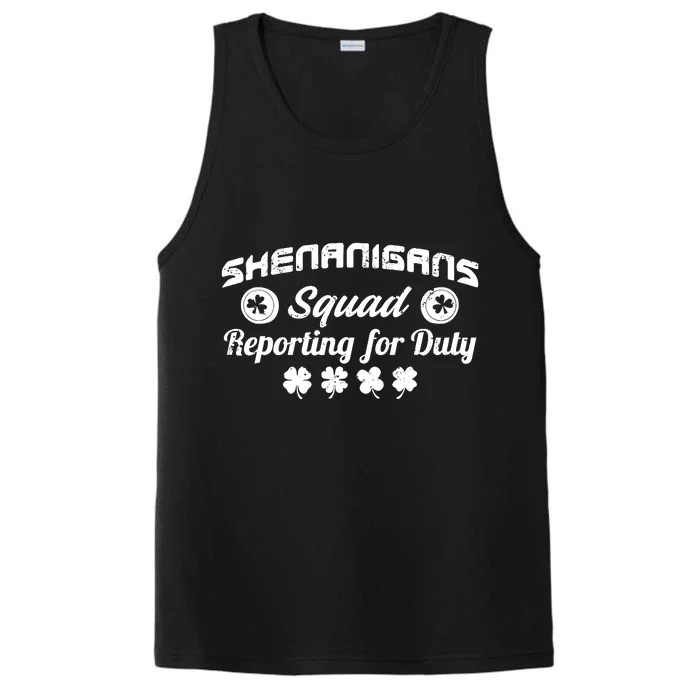 Shenanigans Squad St. PatrickS Day Matching Vintage Performance Tank