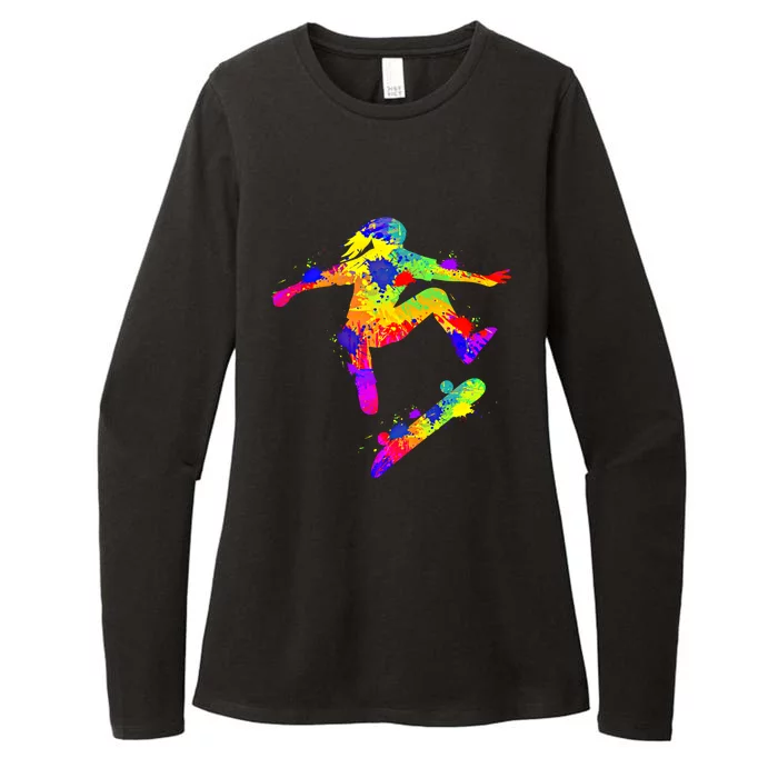 Skateboarder Skater Skateboard Skateboarding Gift Womens CVC Long Sleeve Shirt