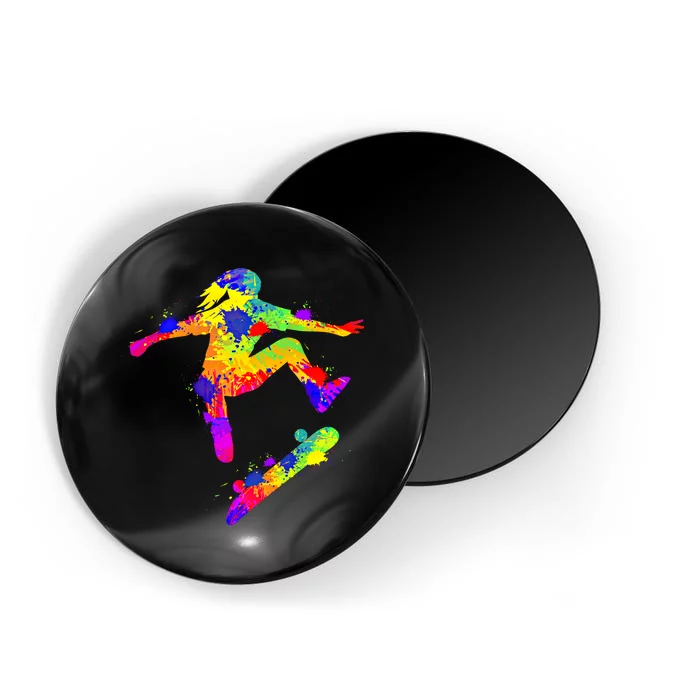 Skateboarder Skater Skateboard Skateboarding Gift Magnet