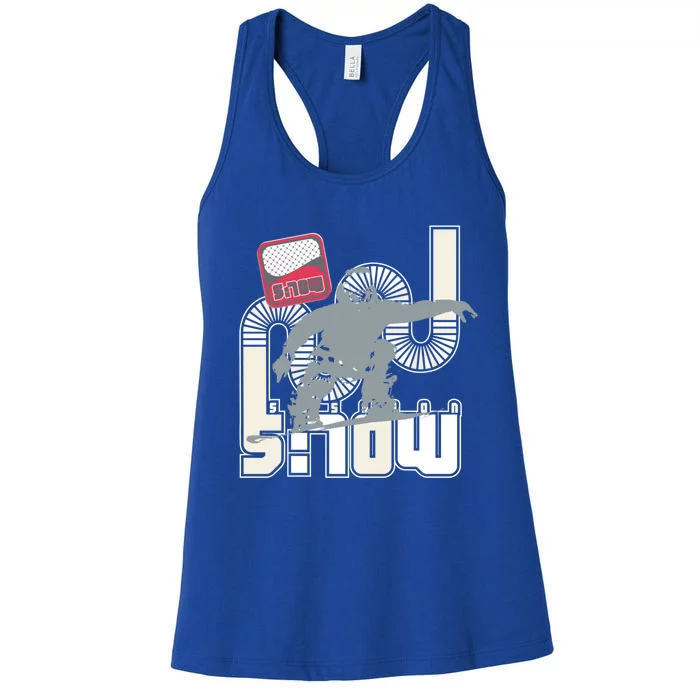 Snow Skiing Ski Graphic Funny Gift Women's Racerback Tank