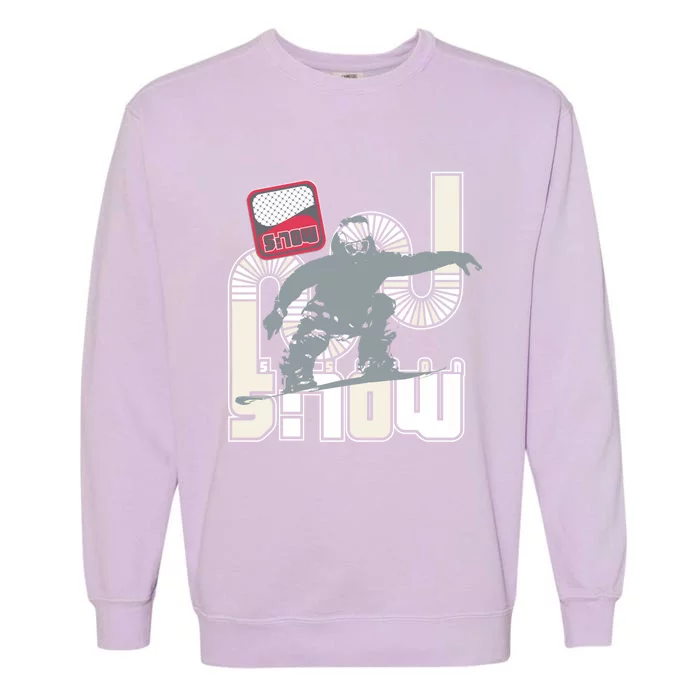 Snow Skiing Ski Graphic Funny Gift Garment-Dyed Sweatshirt