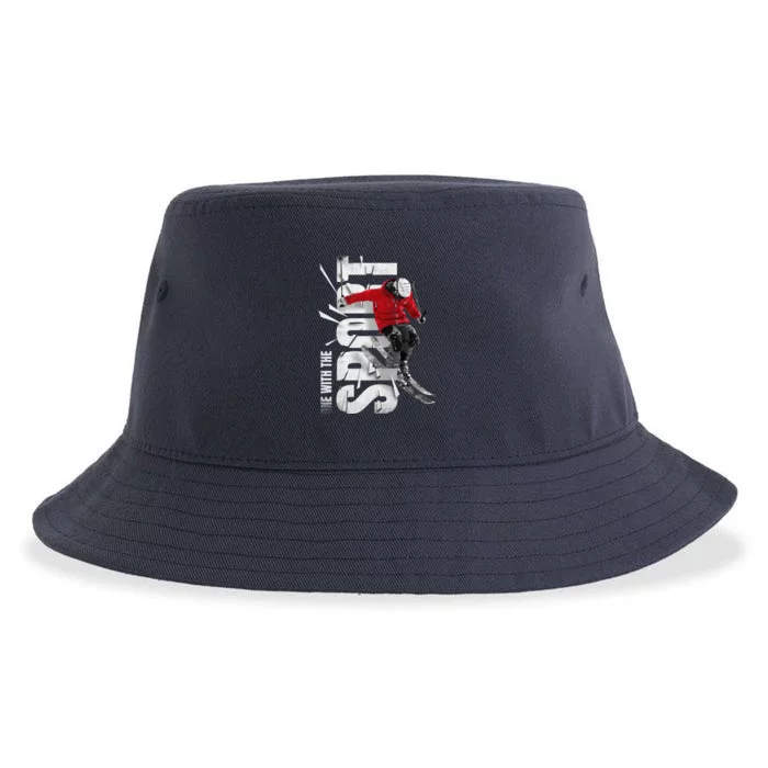 Snow Skiing Sustainable Bucket Hat